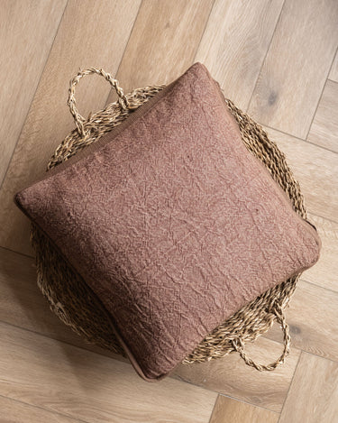 100% Feather Cushion Alpha Mocha Linen - Things I Like Things I Love