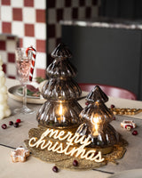 Weihnachtstischlampe Baum Braun/Bronze
