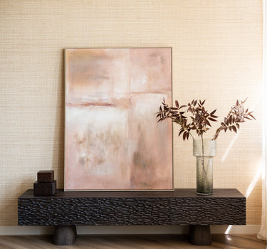 Cabinet Carved Mango Wood Walnut