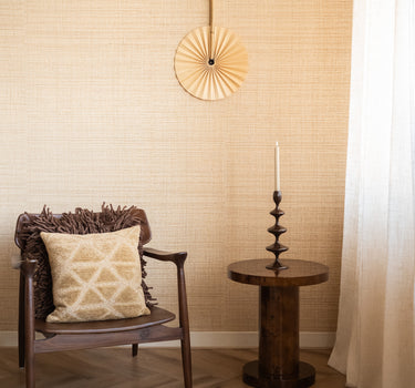 Wanddecoratie Waaier Rond Beige