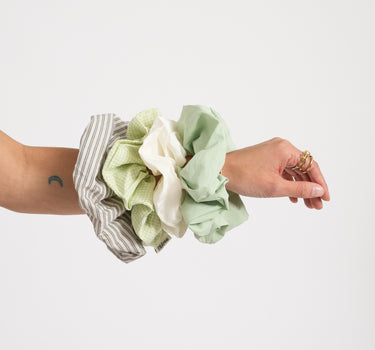 Scrunchie Shimmer White