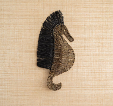 Wall Deco Seahorse Raffia