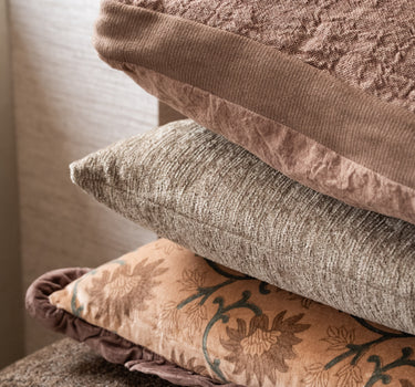 100% Feather Kussen Alpha Mocha Linnen