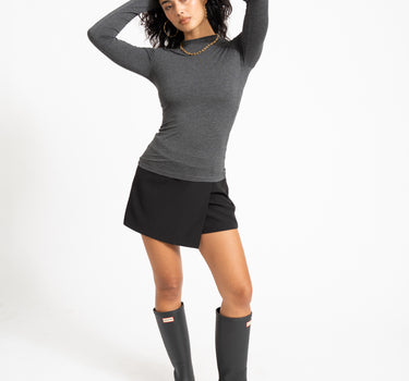 TILTIL Anni Higneck Longsleeve Donkergrijs
