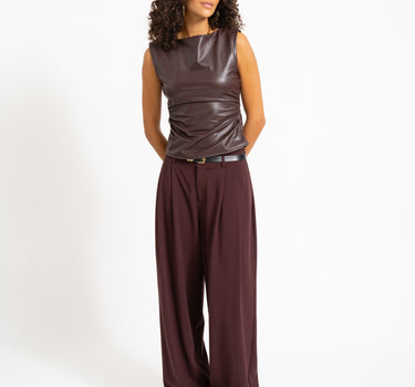 Sandy Pu Top Chocolate Plum