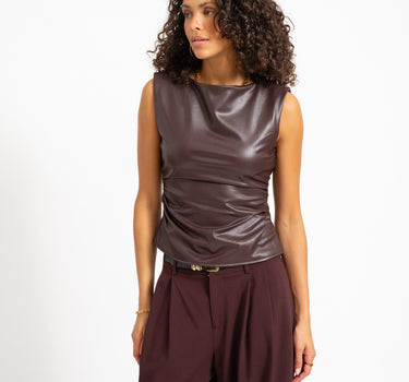 Sandy Pu Top Chocolate Plum