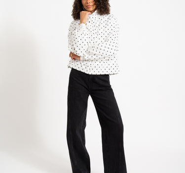 Essa Dot Jacke Bright White/Black
