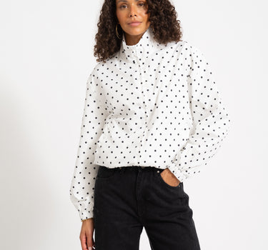 Essa Dot Jacke Bright White/Black