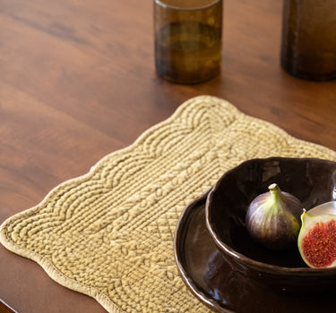 Delphine Placemat Olive Green