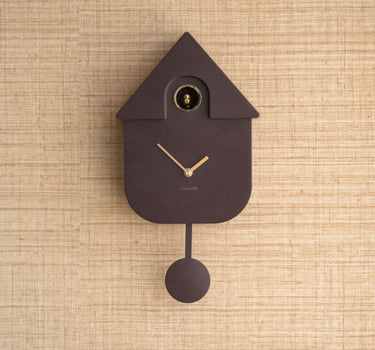 Wandklok Moderne Koekoek Mauve / Bruin