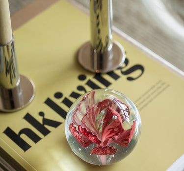 Ornament Blume Glas Rosa