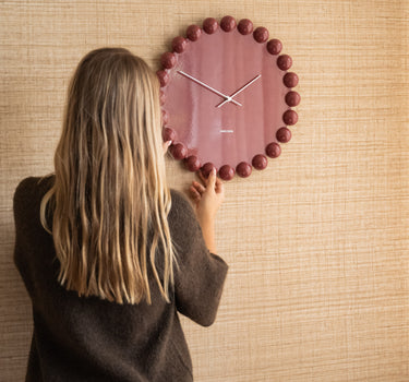 Wall clock Dotty Bordeaux