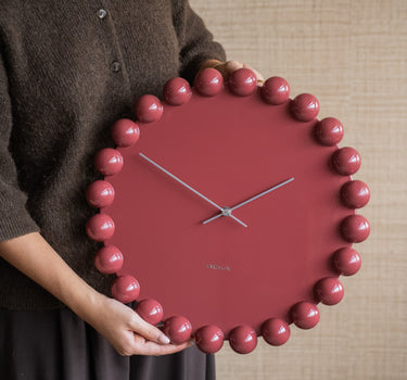 Wall clock Dotty Bordeaux