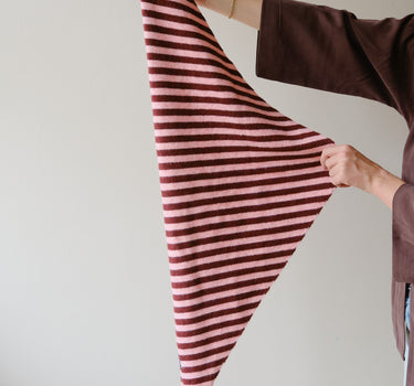 TILTIL Sjaal Triangle Loulou Streep Roze Bordeaux