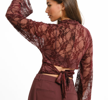 TILTIL Blair Lace Longsleeve Bordeaux