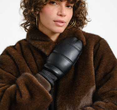 TILTIL Puffy Mittens PU Black