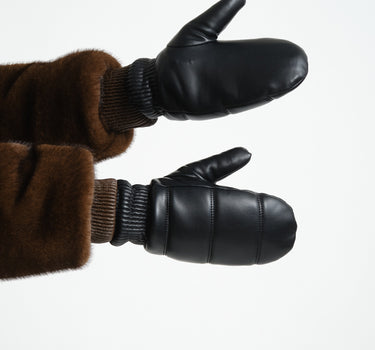 TILTIL Puffy Mittens PU Black