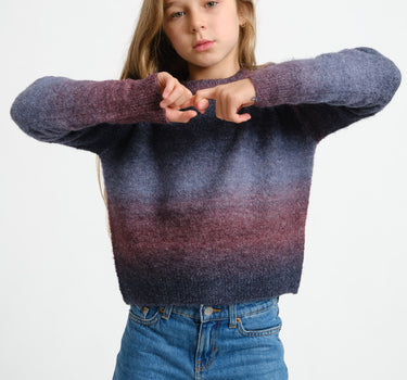 Amira Crew Neck Knit GIRLS Space Dye