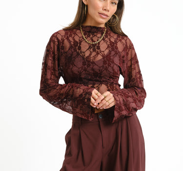 TILTIL Blair Lace Longsleeve Bordeaux