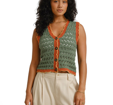 Crochet Vest Groen