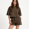 Alani String Shorts Chocolate Brown Washed - Things I Like Things I Love