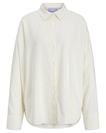 Almira Linen Blend Shirt Wit - Things I Like Things I Love