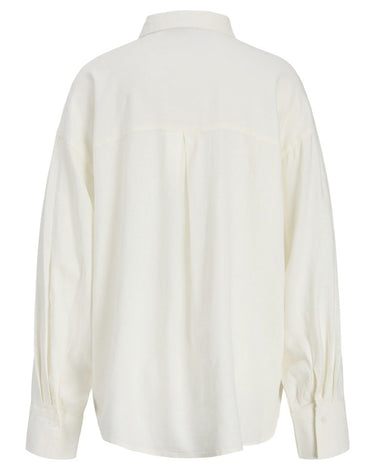 Almira Linen Blend Shirt Wit - Things I Like Things I Love