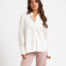 Almira Linen Blend Shirt Wit - Things I Like Things I Love