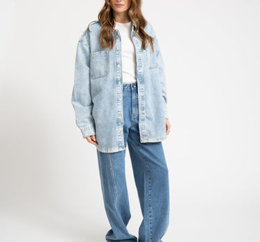 Alva Denim Shacket Light Blue - Things I Like Things I Love