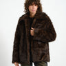 Aria Fur Jacket Chocolate Bruin - Things I Like Things I Love