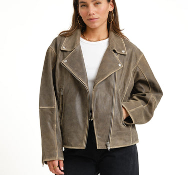 Ashley Leather Biker TIL Demitasse / Dark Brown - Things I Like Things I Love