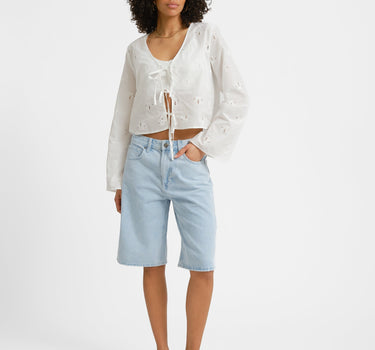 Ashley Tie V - Neck Shirt Sea Shells - Things I Like Things I Love