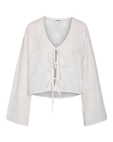 Ashley Tie V - Neck Shirt Sea Shells - Things I Like Things I Love