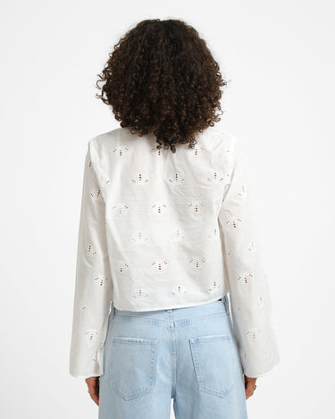 Ashley Tie V - Neck Shirt Sea Shells - Things I Like Things I Love