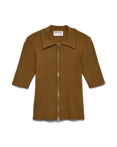 Aware Hanna Zip Knit Cardigan Breen - Things I Like Things I Love