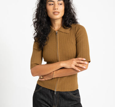 Aware Hanna Zip Knit Cardigan Breen - Things I Like Things I Love