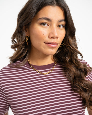 Aware Jada Naima O-Neck T-Shirt Catawba Grape/Mauve Shadows - Things I Like Things I Love