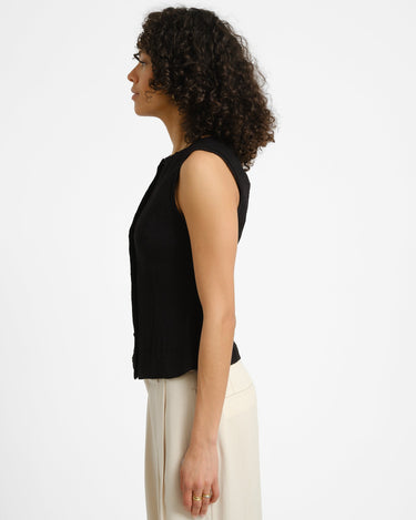 Aware Lise O - neck Top Black - Things I Like Things I Love