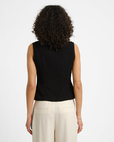Aware Lise O - neck Top Black - Things I Like Things I Love