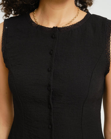 Aware Lise O - neck Top Black - Things I Like Things I Love