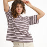 Aware Maren Polo Top Parfait Pink Chocolate Brown - Things I Like Things I Love