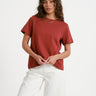 Aware Naima O - Neck T-Shirt Russet Brown - Things I Like Things I Love