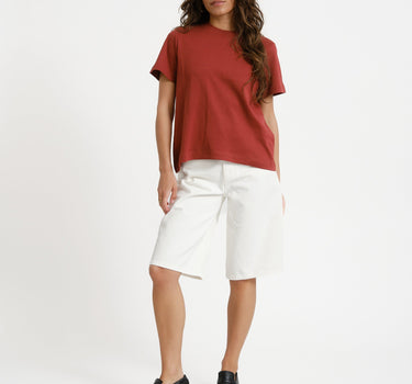 Aware Naima O - Neck T-Shirt Russet Brown - Things I Like Things I Love