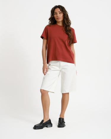 Aware Naima O - Neck T-Shirt Russet Brown - Things I Like Things I Love