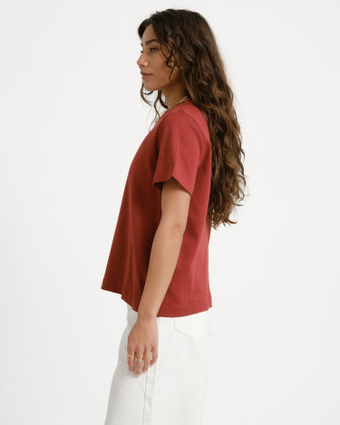 Aware Naima O - Neck T-Shirt Russet Brown - Things I Like Things I Love
