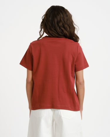 Aware Naima O - Neck T-Shirt Russet Brown - Things I Like Things I Love