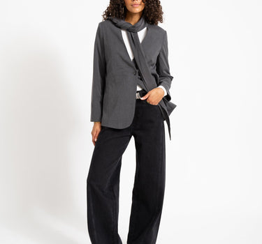 Aware Noerrebro V-Neck Blazer Grey Melange - Things I Like Things I Love