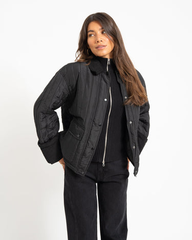 Aware Sissy Oversize Quilted Jacket Black - Things I Like Things I Love