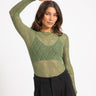 Aware Tessy O-Neck Lace Top Groen - Things I Like Things I Love
