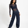 Aware Tessy O-Neck Lace Top Night Sky - Things I Like Things I Love